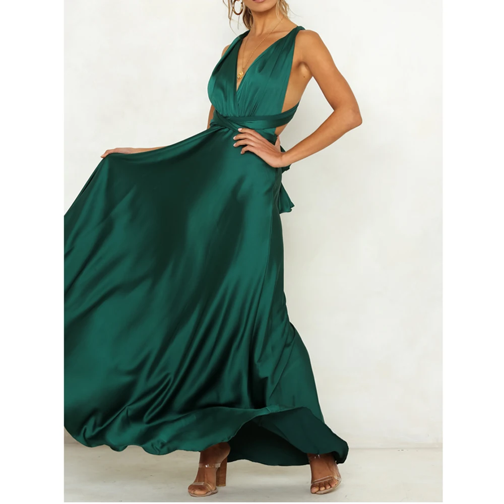 Satin Dresses Elegant Draped Summer Beach Maxi Dress Bandage Cross Straps Backless Floor Length Stretchy Evening Party Dress
Satin Dresses Elegant Draped Summer Beach Maxi Dress Bandage Cross Straps Backless Floor Length Stretchy Evening Party Dress