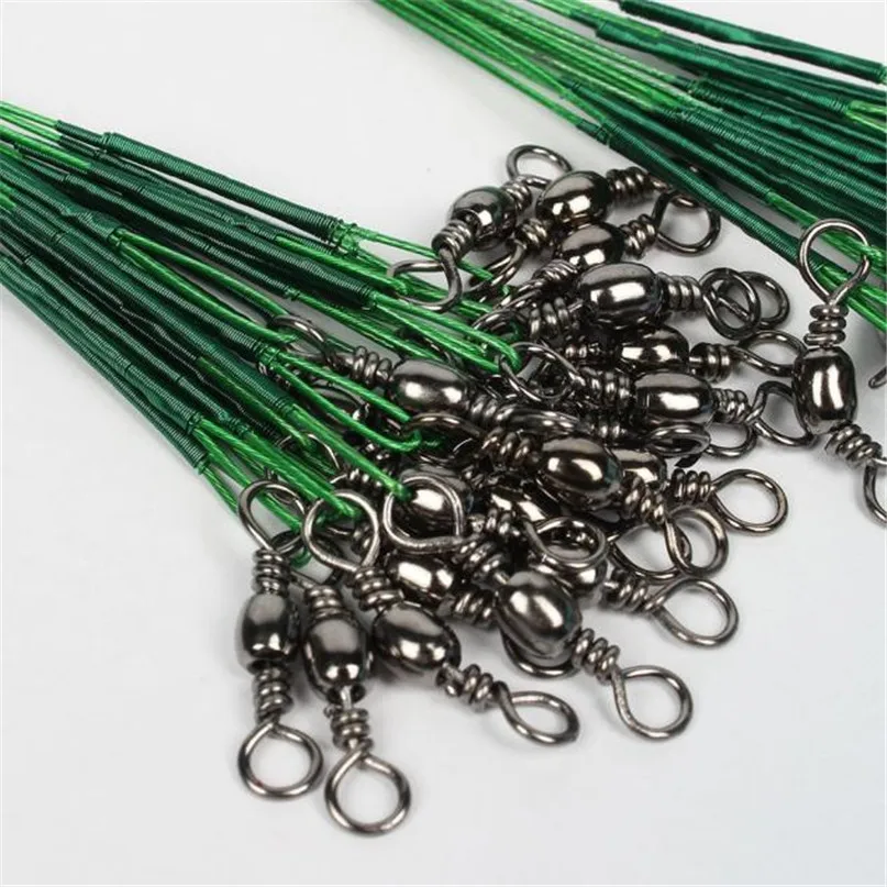 100Pcs Fishing Lure Line Steel Front Wire Leader with Swivel Fishing Wire Leash Fishing Accessories 16/18/22/24cm/28cm #2M08
100Pcs Fishing Lure Line Steel Front Wire Leader with Swivel Fishing Wire Leash Fishing Accessories 16/18/22/24cm/28cm #2M08