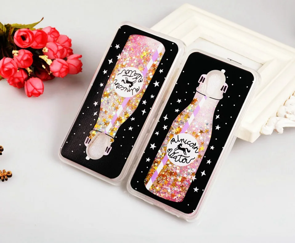 WhaY Quicksand Case For Meizu M5 Cover Silicone Fundas Bottle Fashion Liquid Glitter Back Cover For Meilan 5 M5 Case Coque Capa (1)