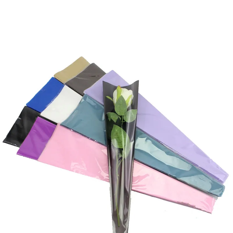 50PCS Thin Matte Single Flower Gift Bag Flowers Wrapping Material Rose Opp Transparent Triangle Bag Wedding 
50PCS Thin Matte Single Flower Gift Bag Flowers Wrapping Material Rose Opp Transparent Triangle Bag Wedding