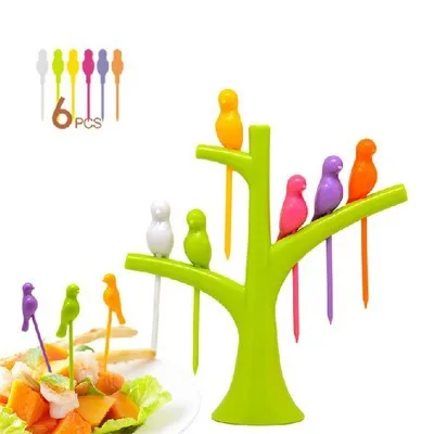Tableware Dinnerware Birds Fork Sets Creative Tree+Birds Design Plastic Fruit Forks 1 Base +6 Forks 2020 Hot Sale Vegetable Fork
Tableware Dinnerware Birds Fork Sets Creative Tree+Birds Design Plastic Fruit Forks 1 Base +6 Forks 2020 Hot Sale Vegetable Fork