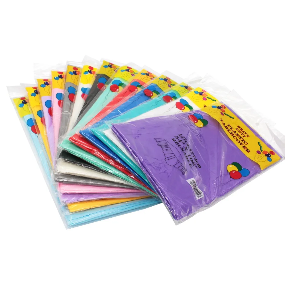 54"X 108" Disposable plastic table cloth wedding birthday party festival home decoration table cover supplies
54"X 108" Disposable plastic table cloth wedding birthday party festival home decoration table cover supplies