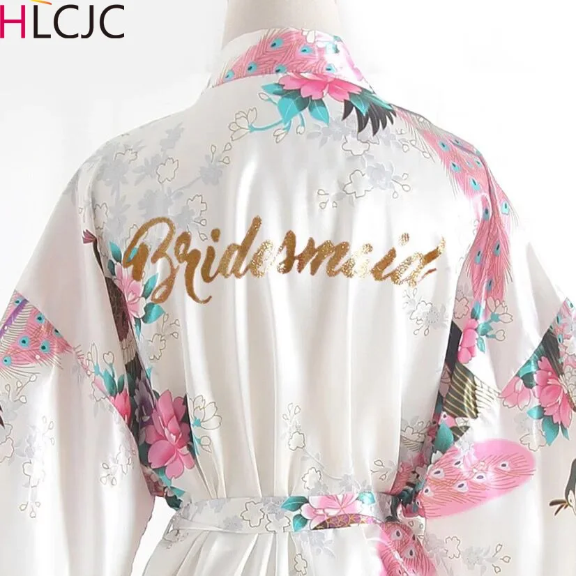 Peacock Print Bridesmaid Robes Sleepwear Robe Wedding Bride Bridesmaid Robes Pyjama Robe Female Nightwear Bathrobe Nightdress
Peacock Print Bridesmaid Robes Sleepwear Robe Wedding Bride Bridesmaid Robes Pyjama Robe Female Nightwear Bathrobe Nightdress