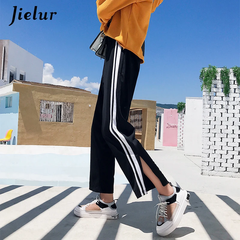 Jielur Autumn Spring Fashion Casual Women's Wide Leg Pants Striped Loose Elastic Waist Ladies Trousers Sweatpants Capris M-2XL
Jielur Autumn Spring Fashion Casual Women's Wide Leg Pants Striped Loose Elastic Waist Ladies Trousers Sweatpants Capris M-2XL