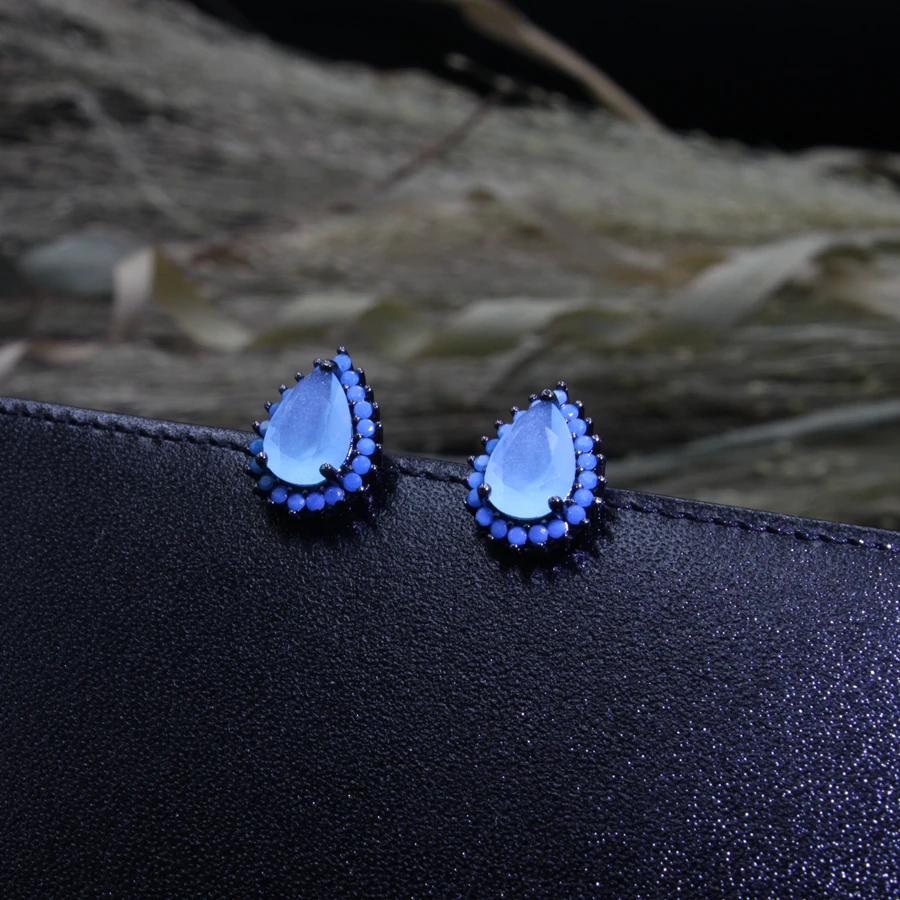 water Drop Earrings Necklace Jewelry Set12