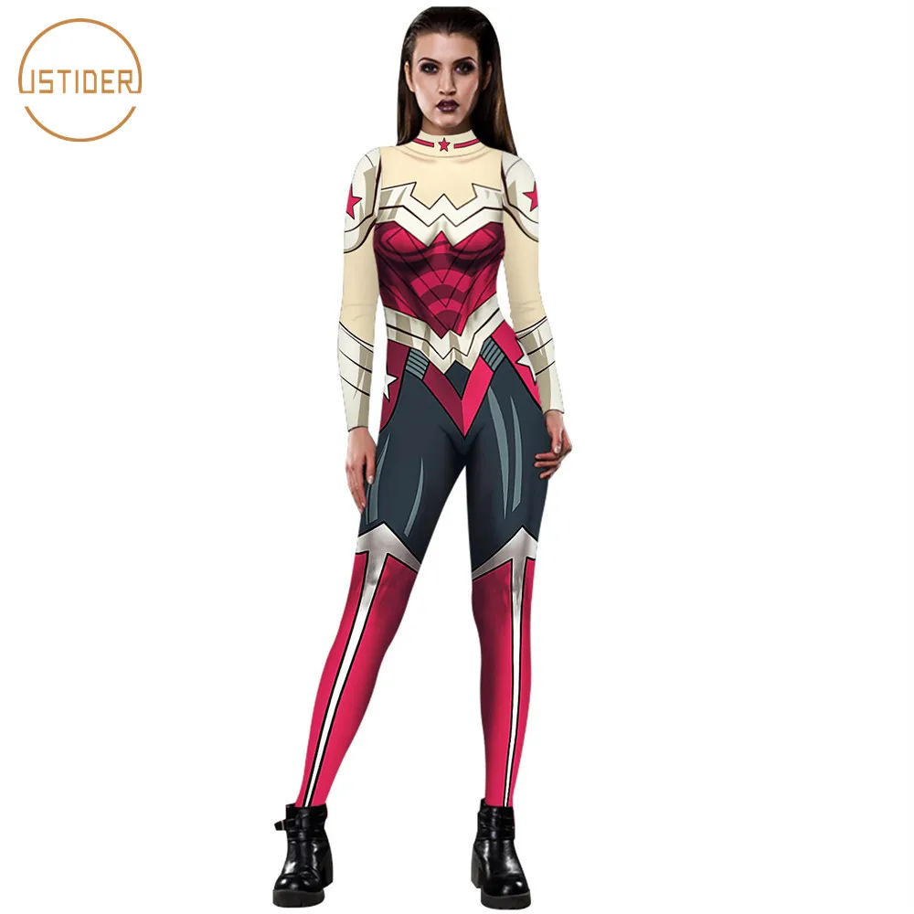 ISTider 2019 New Halloween Cosplay 3D Jumpsuits Printed Super Hero Bodysuit Women Sexy Rompers Nightclub Bodysuit
ISTider 2019 New Halloween Cosplay 3D Jumpsuits Printed Super Hero Bodysuit Women Sexy Rompers Nightclub Bodysuit