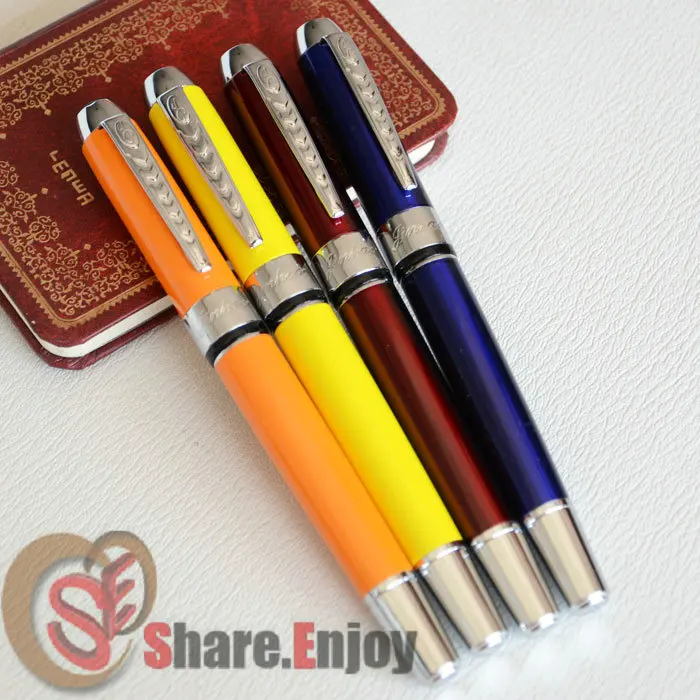 Шариковая ручка JINHAO 250 4 шт. оранжевая желтая темно-красная синяя серебристая