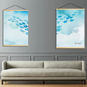 Canvas Wall Art Modern Abstract Fish Print Painting Cartoon Solid Wood Hanging Scrolls Watercolor Poster Nordic Style Home Decor
Canvas Wall Art Modern Abstract Fish Print Painting Cartoon Solid Wood Hanging Scrolls Watercolor Poster Nordic Style Home Decor