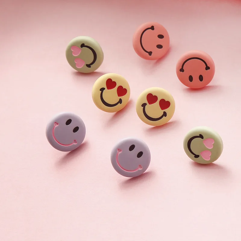 Korean Resin Cartoon Smile Face Sweet Cute Woman Girls Stud Earrings Fashion Jewelry Holiday-KQQE
Korean Resin Cartoon Smile Face Sweet Cute Woman Girls Stud Earrings Fashion Jewelry Holiday-KQQE