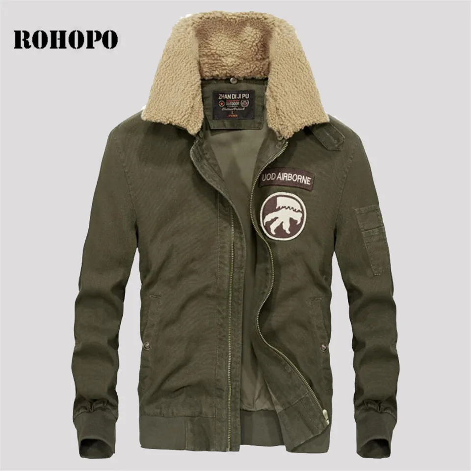 ROHOPO Jacket Man Lamb Wool Removed Collar Jacket Men Fleece Liner Bomber Thick Cotton Men Military Keep Warm Winter Parkas Coat
ROHOPO Jacket Man Lamb Wool Removed Collar Jacket Men Fleece Liner Bomber Thick Cotton Men Military Keep Warm Winter Parkas Coat