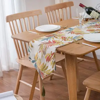 Vintage Leaf Pattern Embroidered Table Runner Boho Modern Table Runner For Wedding Party Decoration European Tassel Home Decor
Vintage Leaf Pattern Embroidered Table Runner Boho Modern Table Runner For Wedding Party Decoration European Tassel Home Decor