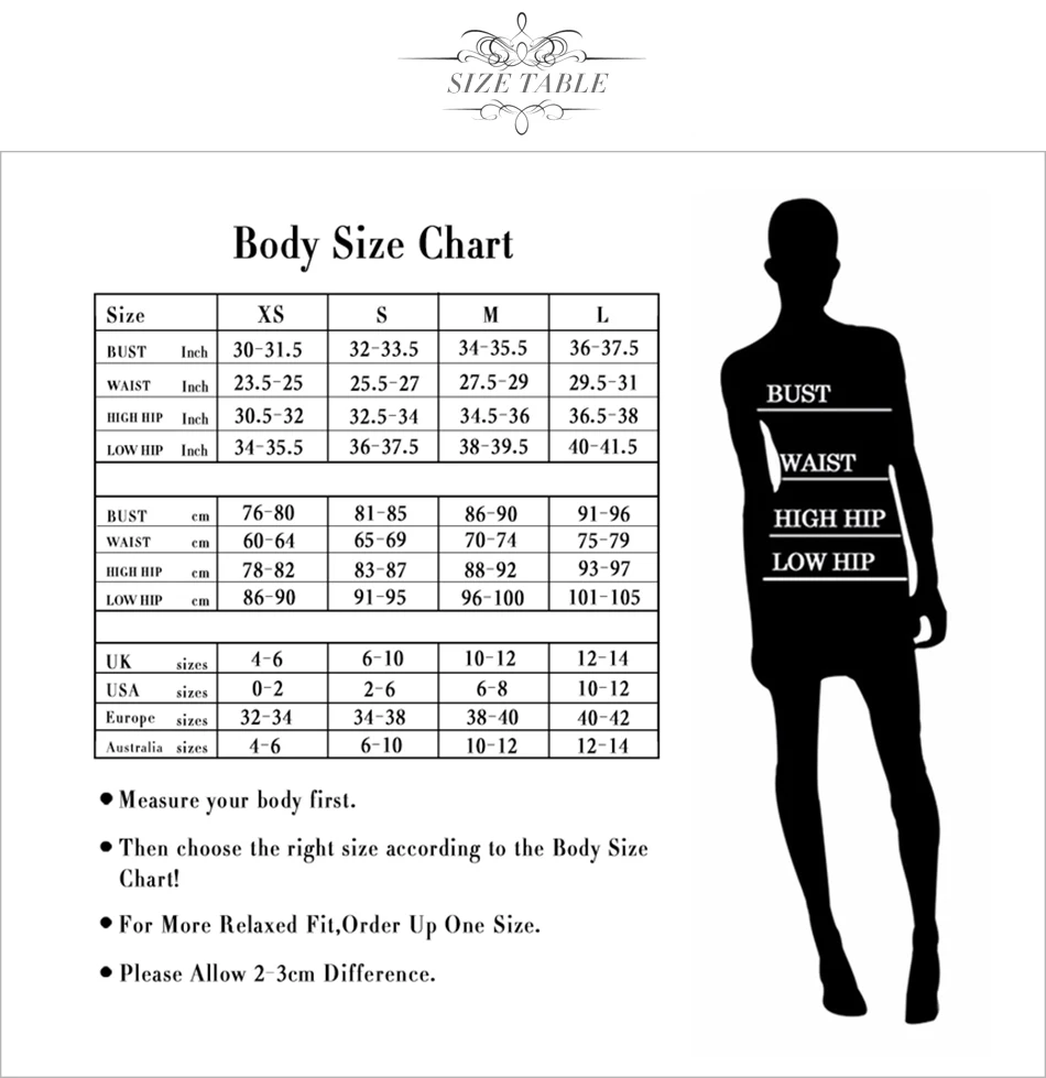 Body Size Chart