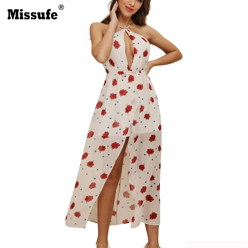 Missufe Cross Strap Halter Holiday Beach Dress Midi Length Sexy Split Cut Out Floral Print Women Boho Sundress 2019 Summer Dress
Missufe Cross Strap Halter Holiday Beach Dress Midi Length Sexy Split Cut Out Floral Print Women Boho Sundress 2019 Summer Dress