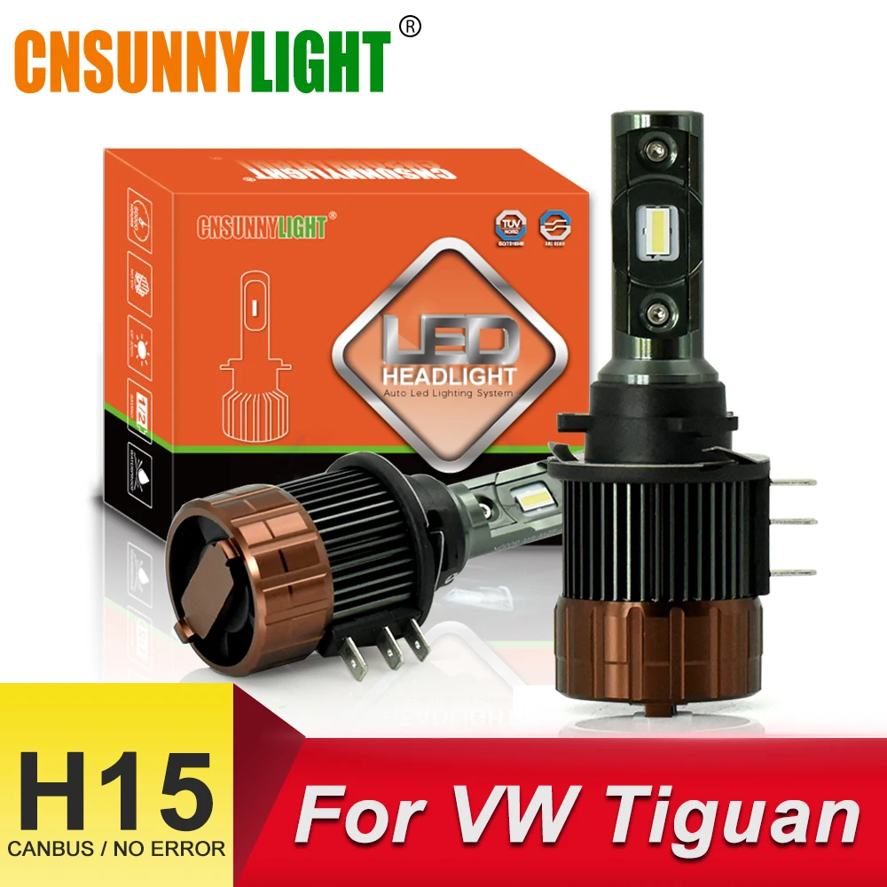 CNSUNNYLIGHT Error-Free Car LED H15 Headlight Bulbs CANBUS 12000Lm 6000K Day Running Lights DRLs Replace For Volkswagen Tiguan
CNSUNNYLIGHT Error-Free Car LED H15 Headlight Bulbs CANBUS 12000Lm 6000K Day Running Lights DRLs Replace For Volkswagen Tiguan
