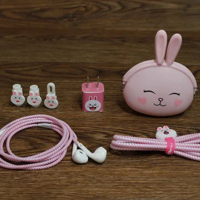 Cute Cartoon USB Cable Earphone Protector Set With Earphone Cases Cable Winder Stickers Spiral Cord Protector For iphone5 6 7
Cute Cartoon USB Cable Earphone Protector Set With Earphone Cases Cable Winder Stickers Spiral Cord Protector For iphone5 6 7