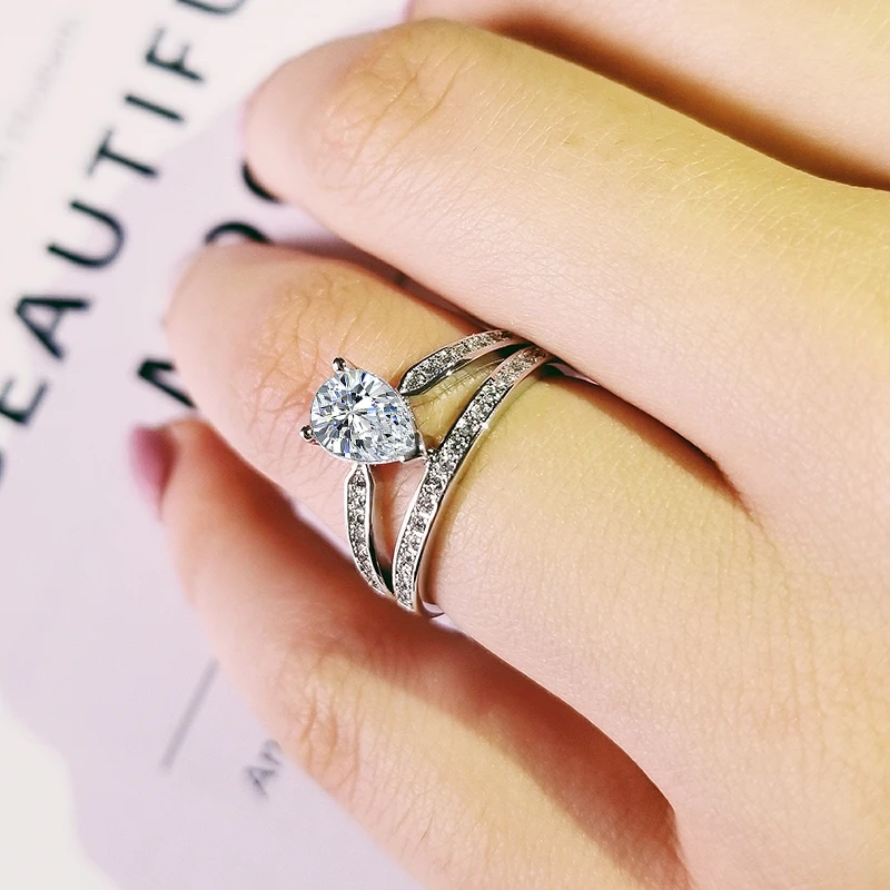 trendy luxury 925 sterling silver wedding ring set for women and ladys love bride couples pair ring moonso Jewelry R4900
trendy luxury 925 sterling silver wedding ring set for women and ladys love bride couples pair ring moonso Jewelry R4900