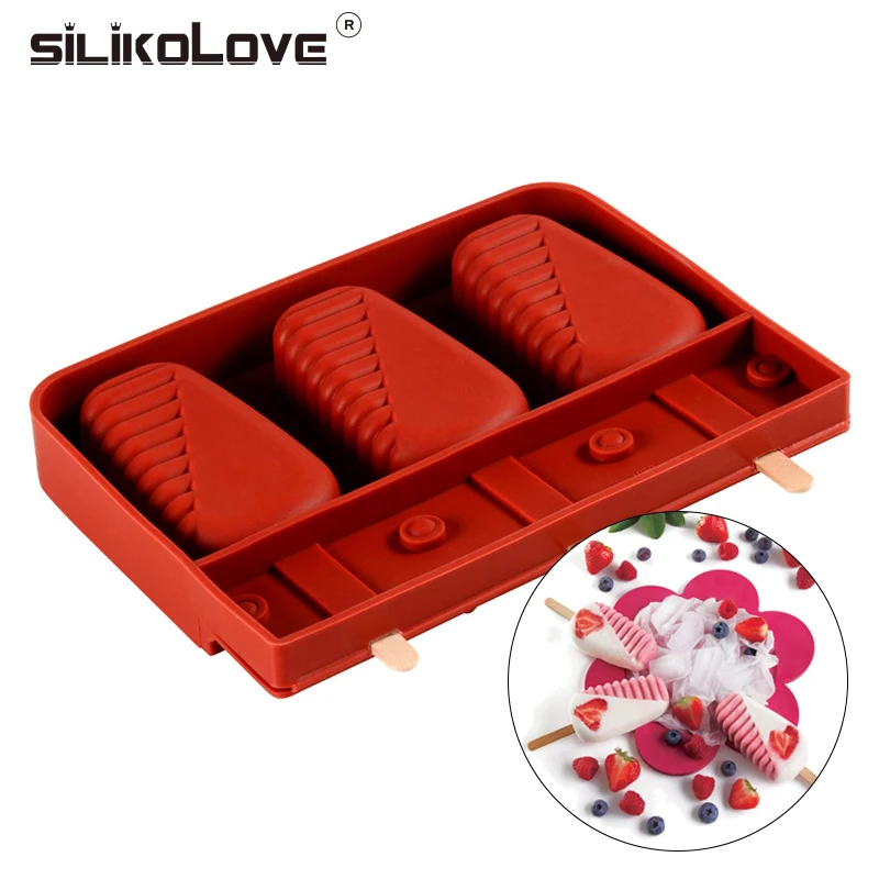SILIKOLOVE Silicone Molds 3 Cavities Half Stripe Shaped Fun and Original Ice Cream Mould with Stickers Popsicle Molds
SILIKOLOVE Silicone Molds 3 Cavities Half Stripe Shaped Fun and Original Ice Cream Mould with Stickers Popsicle Molds