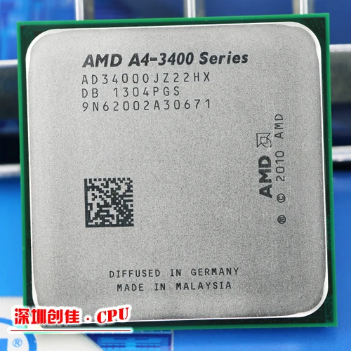 AMD A4 3400 2.7GHz 1MB 65W Dual core CPU processor FM1 shipping scrattered pieces A4-3400 APU 3300