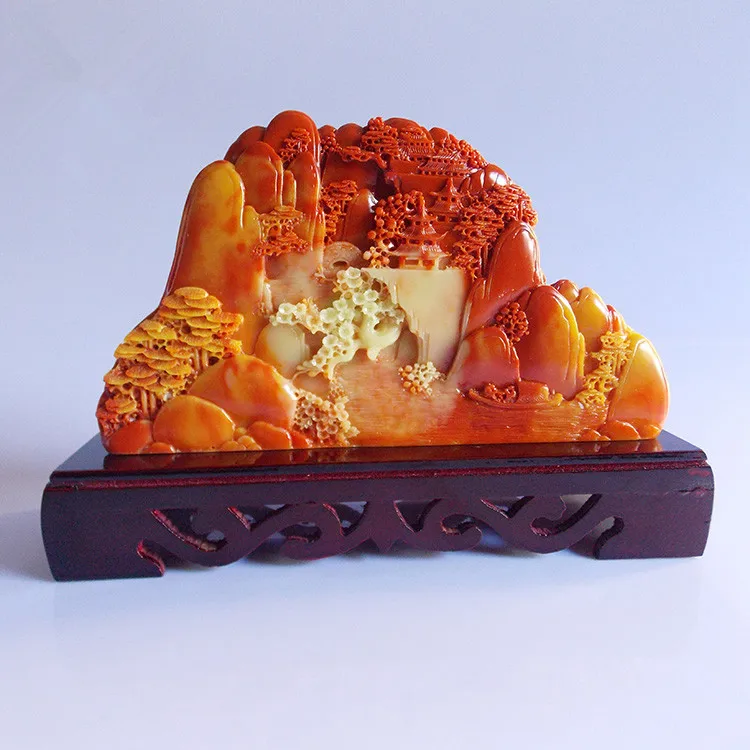 Hand engraving Artwork Special offer of Shoushan stone carving landscape decoration Feng Shui jade crafts gift collection Home F
Hand engraving Artwork Special offer of Shoushan stone carving landscape decoration Feng Shui jade crafts gift collection Home F