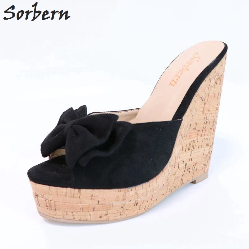 Sorbern Bowknot Slipper Wedges Slides Womens Shoes Heels Open Toe Sandal Sapatos Femininos Causal Ladies Slippers 16cm Heels
Sorbern Bowknot Slipper Wedges Slides Womens Shoes Heels Open Toe Sandal Sapatos Femininos Causal Ladies Slippers 16cm Heels