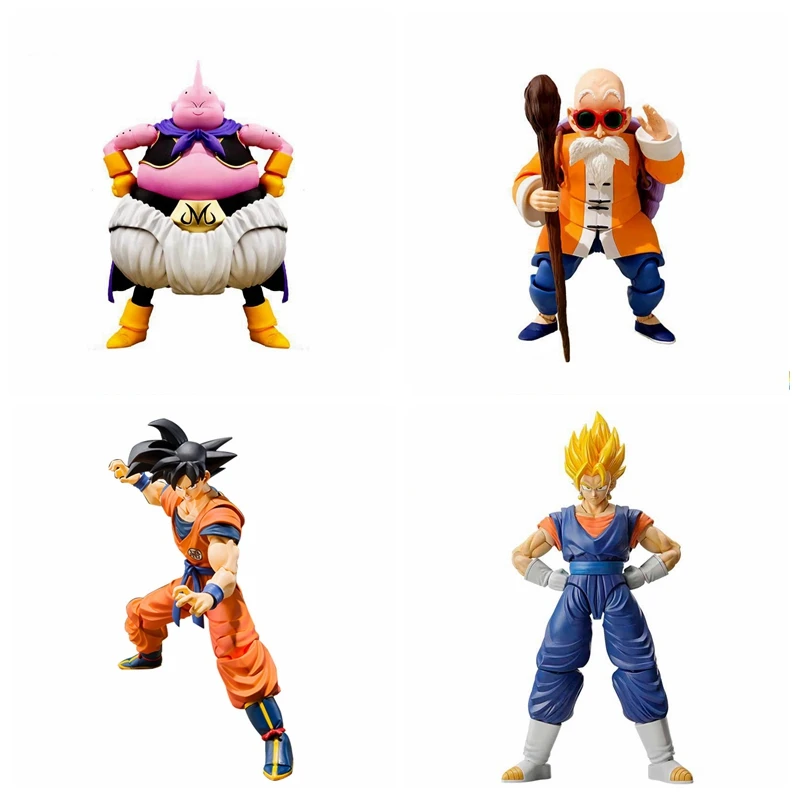 

4pcs Dragon Ball Z Gokou Goku Kame Sennin Majin Buu Boo Vegetto Figurine Toy Doll Brinquedos Figurals Collection DBZ Model Gift