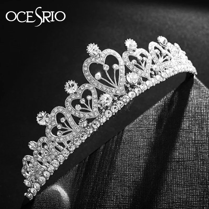 OCESRIO tiaras and crowns Crown Silver Heart Crystal tiara de noiva Crown for women girls diadem wedding hair ornaments hat-a18
OCESRIO tiaras and crowns Crown Silver Heart Crystal tiara de noiva Crown for women girls diadem wedding hair ornaments hat-a18