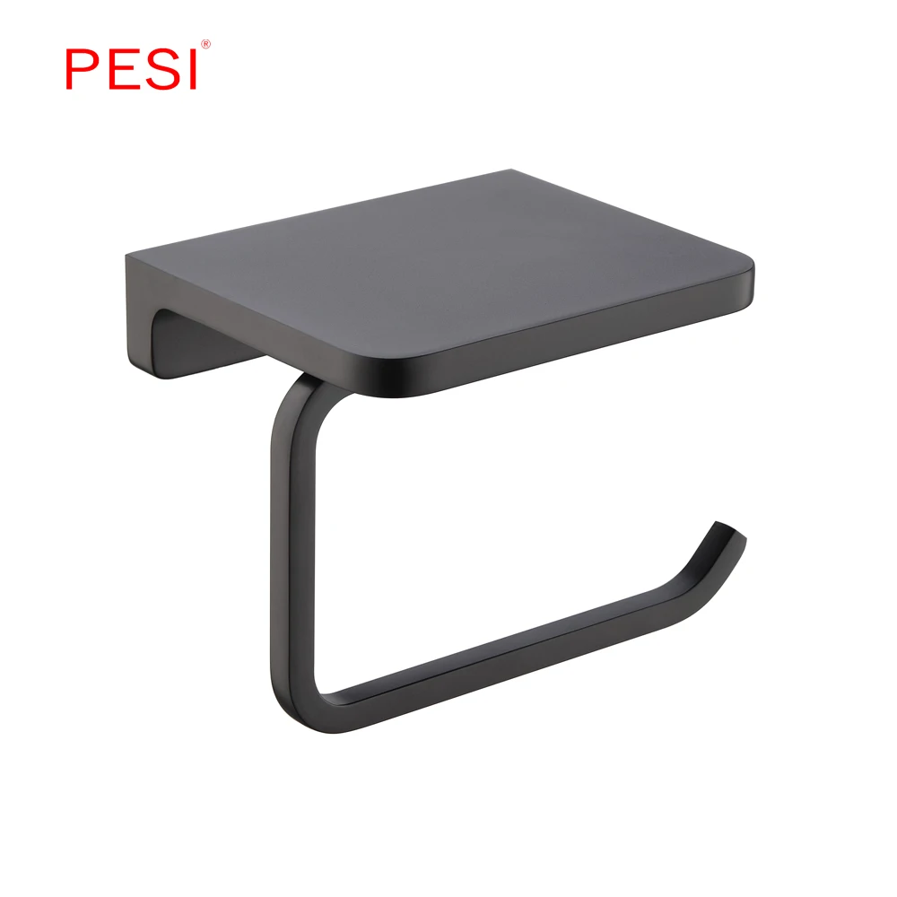 Toilet Paper Holder Wall Mount Tissue Roll Hanger with Mobile Phone Shelf All Brass Bathroom Accessories.Matte Black.
Toilet Paper Holder Wall Mount Tissue Roll Hanger with Mobile Phone Shelf All Brass Bathroom Accessories.Matte Black.