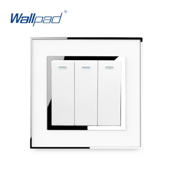 3 Gang 1 Way Light Switch 2019 Luxury Acrylic Mirror Panel With Silver Frame Wallpad Rocker Button Switch 16A AC110-250V White
3 Gang 1 Way Light Switch 2019 Luxury Acrylic Mirror Panel With Silver Frame Wallpad Rocker Button Switch 16A AC110-250V White