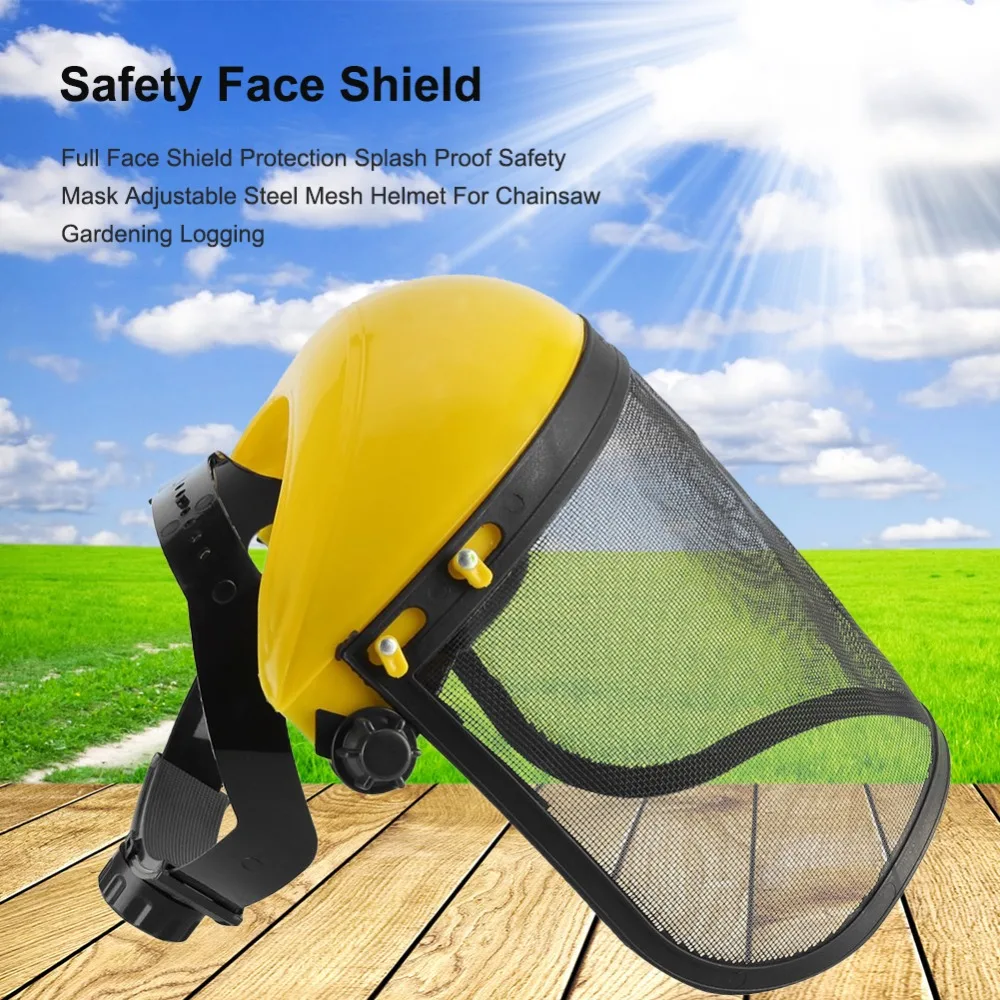 Full Face Screen Mask Shield Protection Splash Proof Safety Mask Adjustable Steel Mesh Helmet For Chainsaw Gardening Logging
Full Face Screen Mask Shield Protection Splash Proof Safety Mask Adjustable Steel Mesh Helmet For Chainsaw Gardening Logging