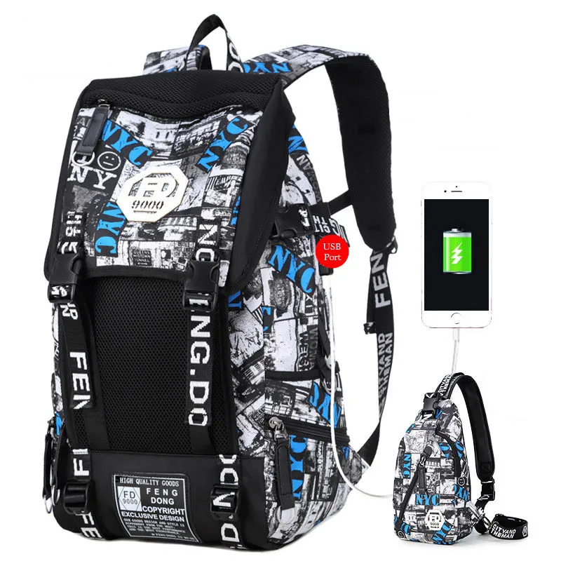 3pcs Set Waterproof Men Backpack College Laptop Travel Bag With External USB Charging Port Chest Bag Big Boy School Backpack
3pcs Set Waterproof Men Backpack College Laptop Travel Bag With External USB Charging Port Chest Bag Big Boy School Backpack