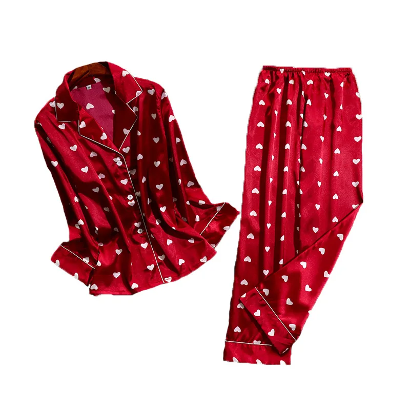 Sexy Red Womens Shirt Pants Pajamas Sets Sleepwear Lady Home Wear Nightgown Suit Robe Bath Gown Spring Autumn Sleepshirts M-XL
Sexy Red Womens Shirt Pants Pajamas Sets Sleepwear Lady Home Wear Nightgown Suit Robe Bath Gown Spring Autumn Sleepshirts M-XL