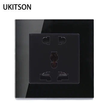 Wholesale Price 13A 250V Wall Electric Faceplate Power Socket AC Plug Panel Black Crystal Glass Panel
Wholesale Price 13A 250V Wall Electric Faceplate Power Socket AC Plug Panel Black Crystal Glass Panel