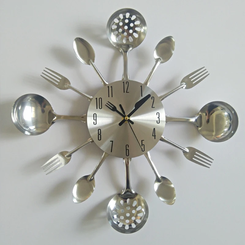 real metal wall clock knife kitchen the decoration quartz mute modern separates Needle clocks watch home
real metal wall clock knife kitchen the decoration quartz mute modern separates Needle clocks watch home