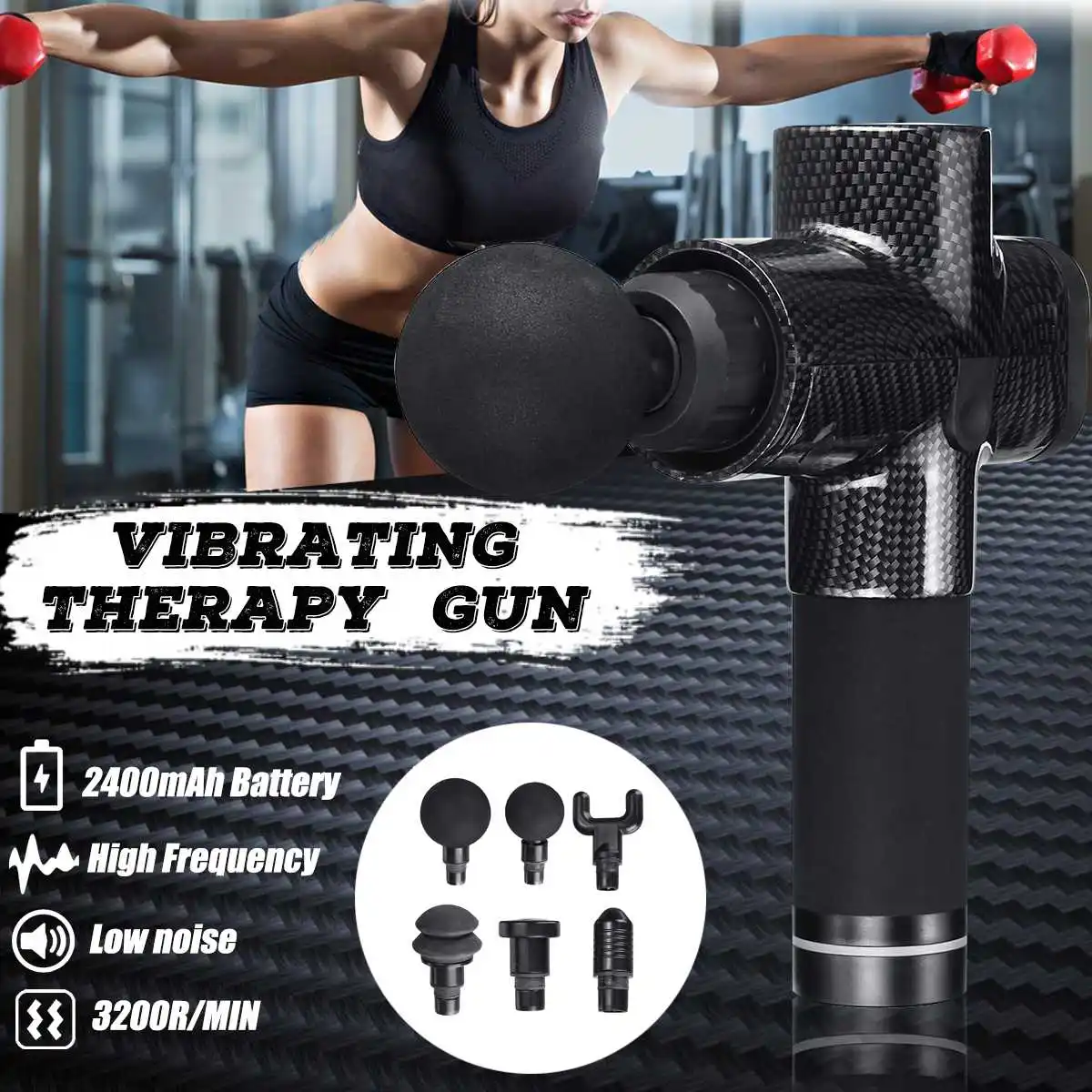 24V 3200r/min Fascia Muscle Massager Outdoor Sports Fitness Fagitue Relax Electric Massager 6 Modes Low Noise LED with bag
24V 3200r/min Fascia Muscle Massager Outdoor Sports Fitness Fagitue Relax Electric Massager 6 Modes Low Noise LED with bag
