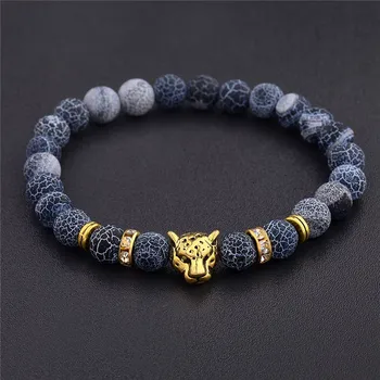 DUOVEI Weathering Stone Leopard Head Beaded Bracelet For Men New Fashion Natural Stone Tiger Eye Onyx Lava Beads Bracelets
DUOVEI Weathering Stone Leopard Head Beaded Bracelet For Men New Fashion Natural Stone Tiger Eye Onyx Lava Beads Bracelets