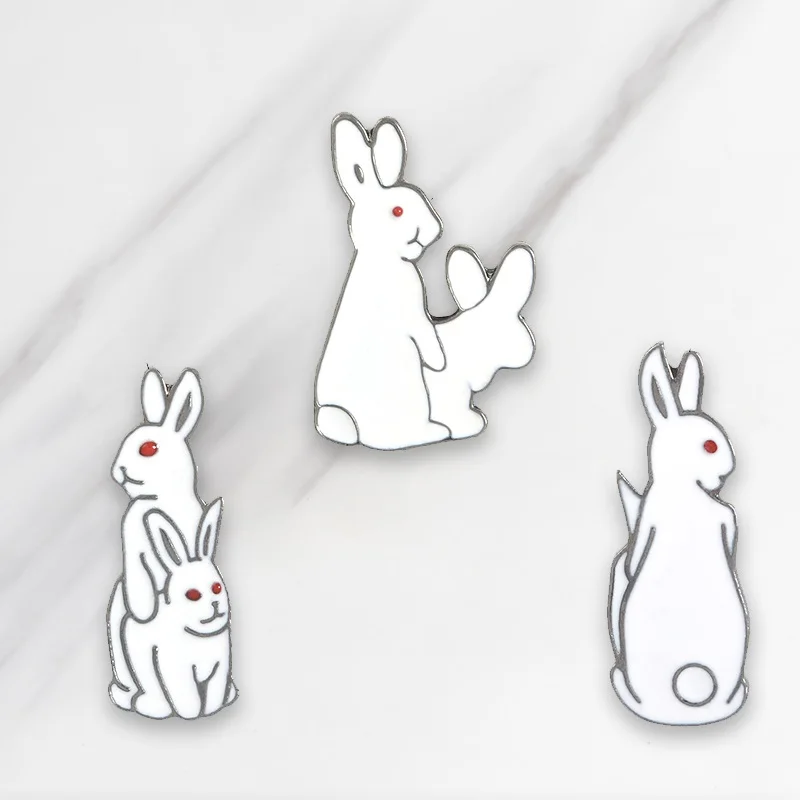 3 Styles Cute Rabbit Enamel Brooches Lovely Aniaml Pins for clothes bag Badge Lovers Jewelry Gift for friends kids
3 Styles Cute Rabbit Enamel Brooches Lovely Aniaml Pins for clothes bag Badge Lovers Jewelry Gift for friends kids