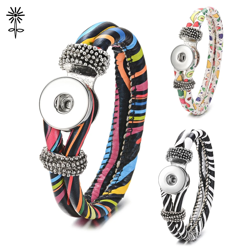 12 Colors Ginger Snap Interchangeable Jewerly Double Braid Leather Bangle Fit for 18mm Charms Snap Buttons Women Gift NN-650
12 Colors Ginger Snap Interchangeable Jewerly Double Braid Leather Bangle Fit for 18mm Charms Snap Buttons Women Gift NN-650