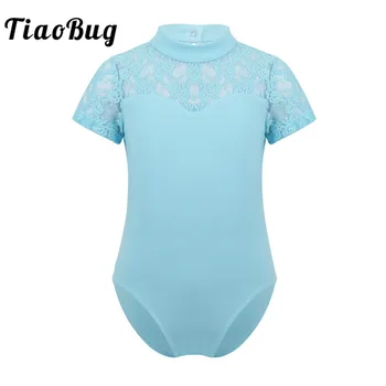 TiaoBug Kids Girls Floral Lace Splice Ballet Leotards Short Sleeve Professional Gymnastics Leotard Children Stage Dance Costume
TiaoBug Kids Girls Floral Lace Splice Ballet Leotards Short Sleeve Professional Gymnastics Leotard Children Stage Dance Costume