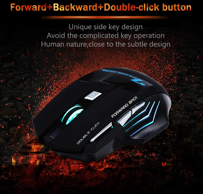 Professional Wired Gaming Mouse 5500DPI Adjustable 7 Buttons Cable USB LED Optical Gamer Mouse For PC Computer Laptop Mice X7 17