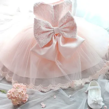 

Baby Girls Tutu 1 Year Birthday Dress Infant Party Dresses Princess Lace Bow Newborn Baptism Gown Christening Frocks for Girl