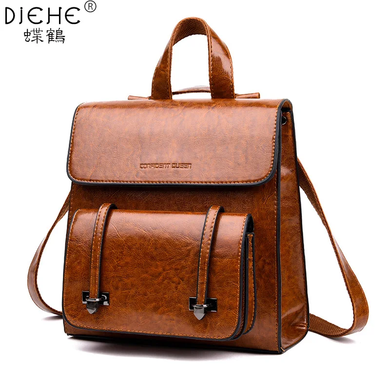 PU Leather Women Backpacks for Female Oil Wax Vintage Backpack Leather Fashion Ladies Double Shoulders Bags Girl School Backpack
PU Leather Women Backpacks for Female Oil Wax Vintage Backpack Leather Fashion Ladies Double Shoulders Bags Girl School Backpack