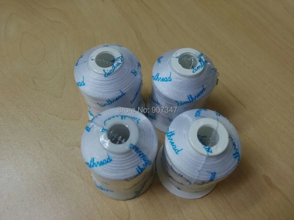 Simthread Black or white Brother colors polyester embroidery machine thread 1000m x 4 pcs each
Simthread Black or white Brother colors polyester embroidery machine thread 1000m x 4 pcs each