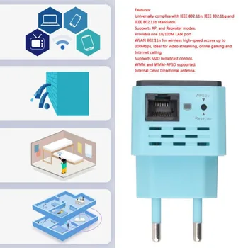 2.4Ghz AP Router 802.11N Wifi Signal Amplifier Range Extender Booster Wireless Adapter US EU 300Mbps Wireless WiFi Repeater
2.4Ghz AP Router 802.11N Wifi Signal Amplifier Range Extender Booster Wireless Adapter US EU 300Mbps Wireless WiFi Repeater