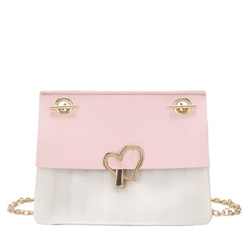 Contrast color Leather Crossbody Bags 2019 Summer Quality Sweet Girl Women's Designer Handbag Lock Chain Shoulder Messenger Bag
Contrast color Leather Crossbody Bags 2019 Summer Quality Sweet Girl Women's Designer Handbag Lock Chain Shoulder Messenger Bag