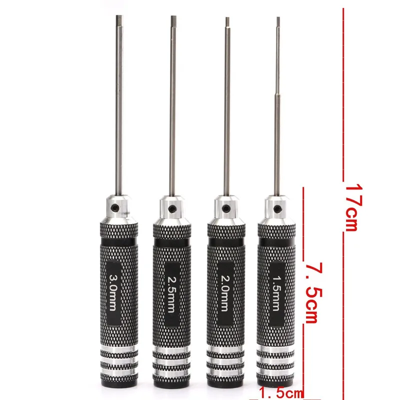 4 In 1 Screwdriver Hexagon Head 1.5 2.0 2.5 3.0mm Hex Screw Driver Tools Set Professional RC Tools Kits For FPV Helicopter Car
4 In 1 Screwdriver Hexagon Head 1.5 2.0 2.5 3.0mm Hex Screw Driver Tools Set Professional RC Tools Kits For FPV Helicopter Car