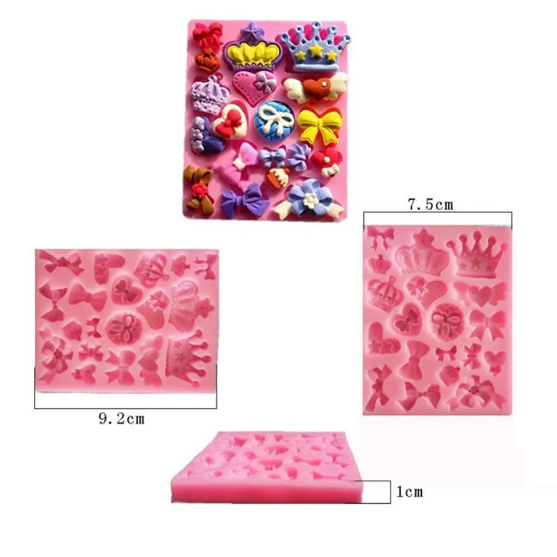 Delfenfen 1PC DIY 3D Crowns Bows Silicone Fondant Mold Baking Forms Soap Mold Sugarcraft Cake Decoration Tools chocolate mould
Delfenfen 1PC DIY 3D Crowns Bows Silicone Fondant Mold Baking Forms Soap Mold Sugarcraft Cake Decoration Tools chocolate mould