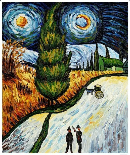 Original Quality Landscape Wall Painting for Home Decor Road with Cypress and Star Vincent Van Gogh Painting Hand Painted
Original Quality Landscape Wall Painting for Home Decor Road with Cypress and Star Vincent Van Gogh Painting Hand Painted