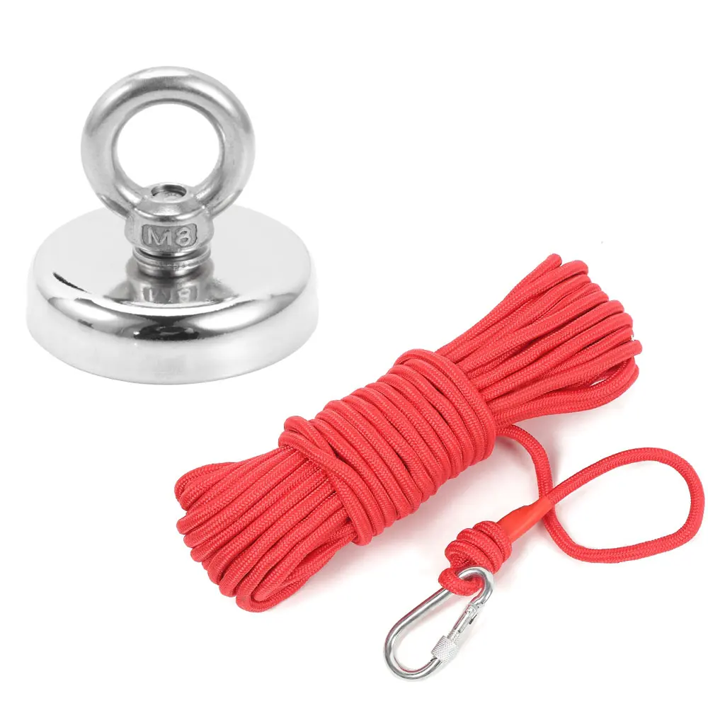115Kg/340kg Design Magnet Strong Neodymium Permanent Magnet Magnet Fishing Magnets with 20m Rope Option Magnetic Material Base
115Kg/340kg Design Magnet Strong Neodymium Permanent Magnet Magnet Fishing Magnets with 20m Rope Option Magnetic Material Base