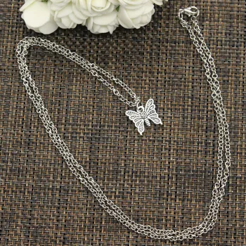 New Fashion Tibetan Silver Color Pendant Butterfly Choker Charm Short Long DIY Necklace Factory Price Handmade Jewelry
New Fashion Tibetan Silver Color Pendant Butterfly Choker Charm Short Long DIY Necklace Factory Price Handmade Jewelry