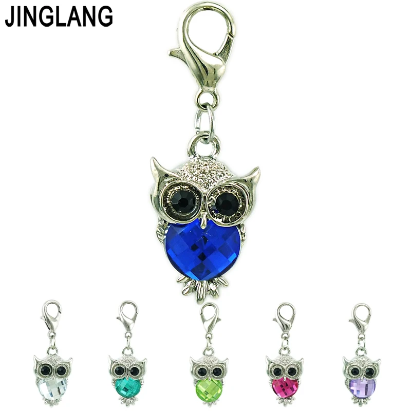 JINGLANG Brand New Owl Lobster Clasp Charms Dangle Plastic Crystal Animals Pendants DIY Charms For Jewelry Making Accessories
JINGLANG Brand New Owl Lobster Clasp Charms Dangle Plastic Crystal Animals Pendants DIY Charms For Jewelry Making Accessories